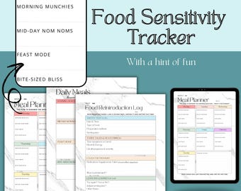 Food Sensitivity Tracker Food Reintroduction Journal Printable Elimination Diet Log Symptom Tracker | Digestive Health Planner | Gut Health