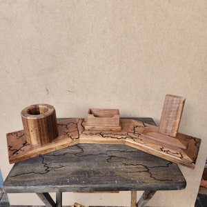 Walnuss Schreibtisch Organizer