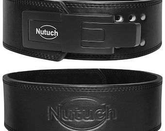 Cinturón de levantamiento de pesas de cuero genuino NUTUCH con palanca de 10 mm, cinturón de gimnasio, cinturón de levantamiento de pesas de cuero flor, cinturón de entrenamiento, cinturón de levantamiento de potencia