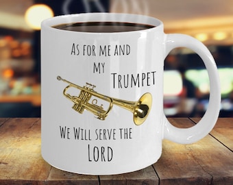Trumpet Lover Mug, Bible Verse Gift, Band Teacher Gift, Music Teacher Gift, Trumpet Player Gift , Teacher Appreciation Gift, Christian Gifts