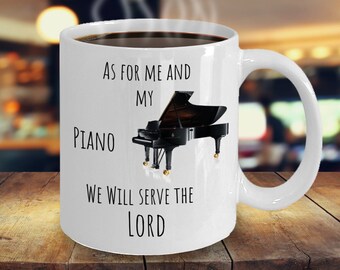Piano Lover Mug, Bible Verse Gift, Piano Teacher Gift, Music Teacher Gift, Chorus Teacher Gift, Piano Teacher Gift, Christian Piano Player