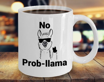 No Probllama Cup, Llama Teacher Gifts For Woman, Llama Teacher Gift, No Probllama Decor, Llama Classroom Decor, Funny No Probllama Mug