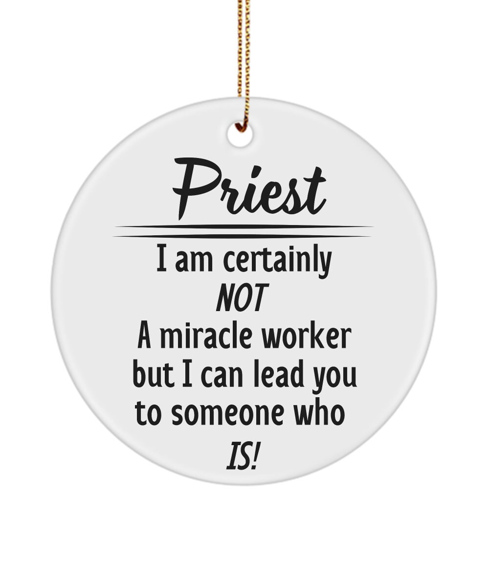 Priest Ornament Keepsake, Priest Appreciation Gift, Religious Ornament