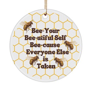 Ornament aandenken imker, cadeaus voor imkers, cadeau voor imker, cadeau bijenliefhebber, bijornament, honingbijornament, positiviteitscadeaus