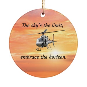 Helicopter Keepsake Ornament,Gift for Helicopter Pilots,Gift for Future Helicopter Pilots, Birthday Gift for Helicopter Pilots,New Job GIft,