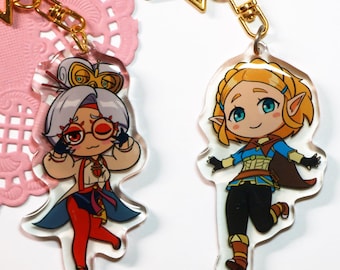 Zelda Tears of the Kingdom Acrylic Keychain: Purah & Princess Zelda