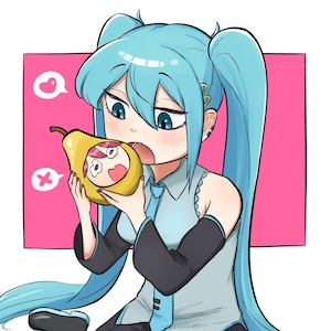 Hatsune Miku x Kasane Teto (Pearto) Postcard Sized Print (4”x6”)