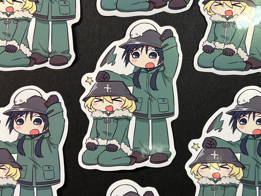 Yuurih Sticker Girls Last Tour (shoujo Shuumatsu Ryokou) Chito and Yuuri Bonk Glossy ...