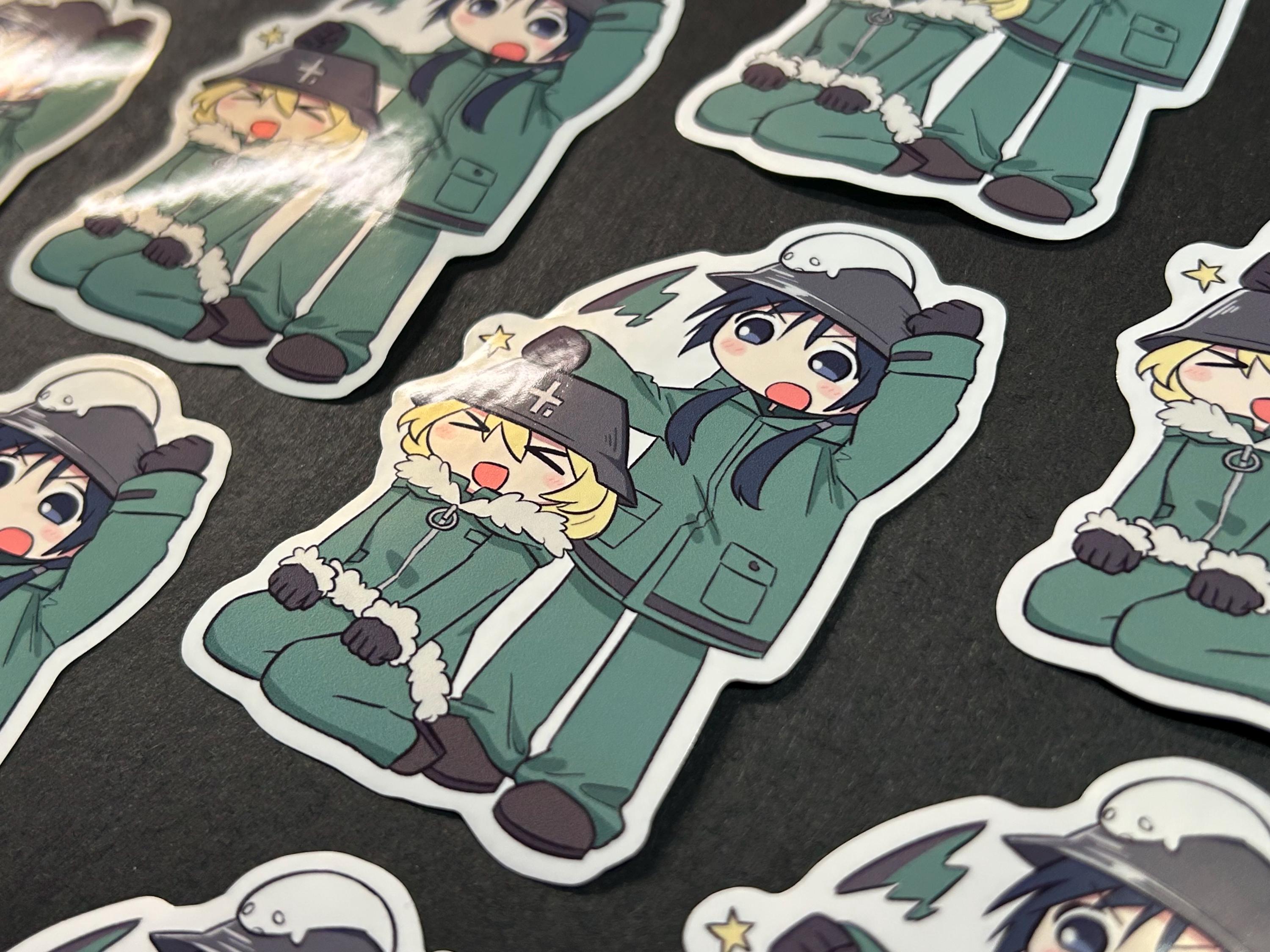 Yuurih Sticker Girls Last Tour (shoujo Shuumatsu Ryokou) Chito and Yuuri Bonk Glossy ...