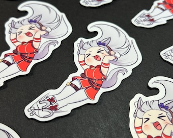 Uma Musume Pretty Derby Gold Ship Dropkick Glossy vinyl sticker