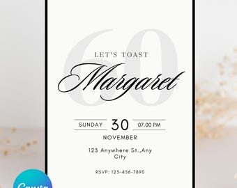 Invitación de cumpleaños de Old Money