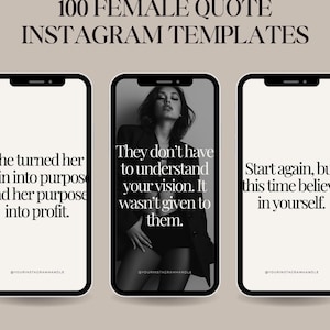 100 Instagram female quote templates