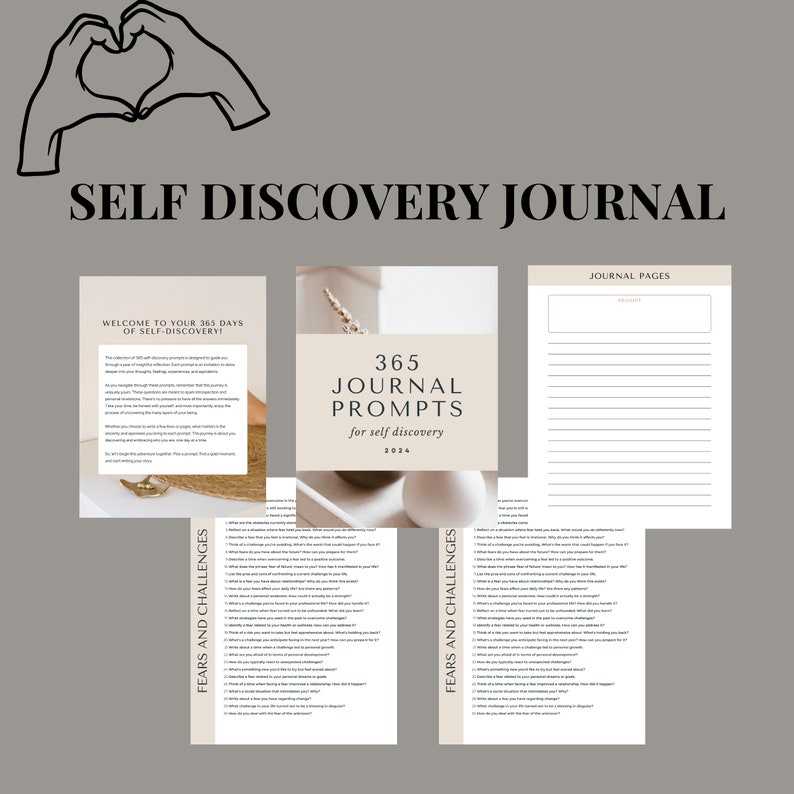 365 Journal Prompts for Self Discovery - Etsy