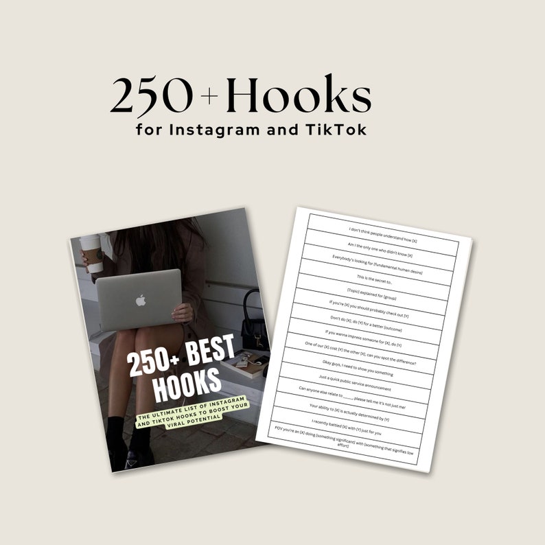 250+ Hooks for Instagram and Tiktok - Etsy