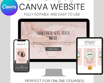 Course Canva Website Template