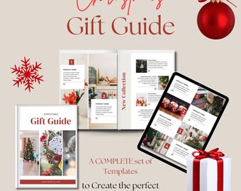 Plantilla de catálogo de guía de regalos navideños