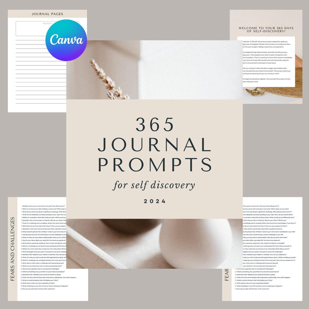365 Journal Prompts for Self Discovery - Etsy