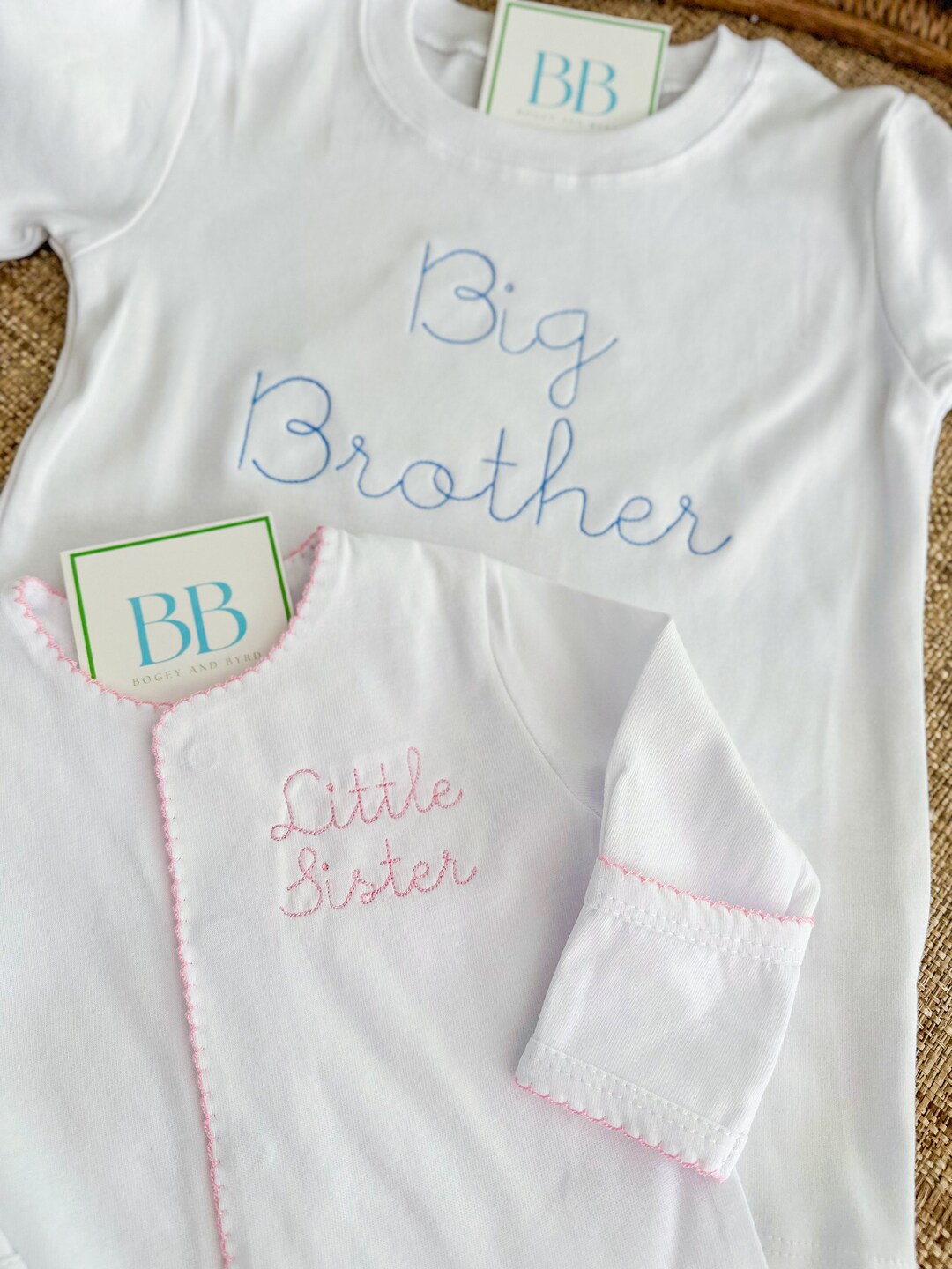 Little Sister Embroidered Footie main image 0