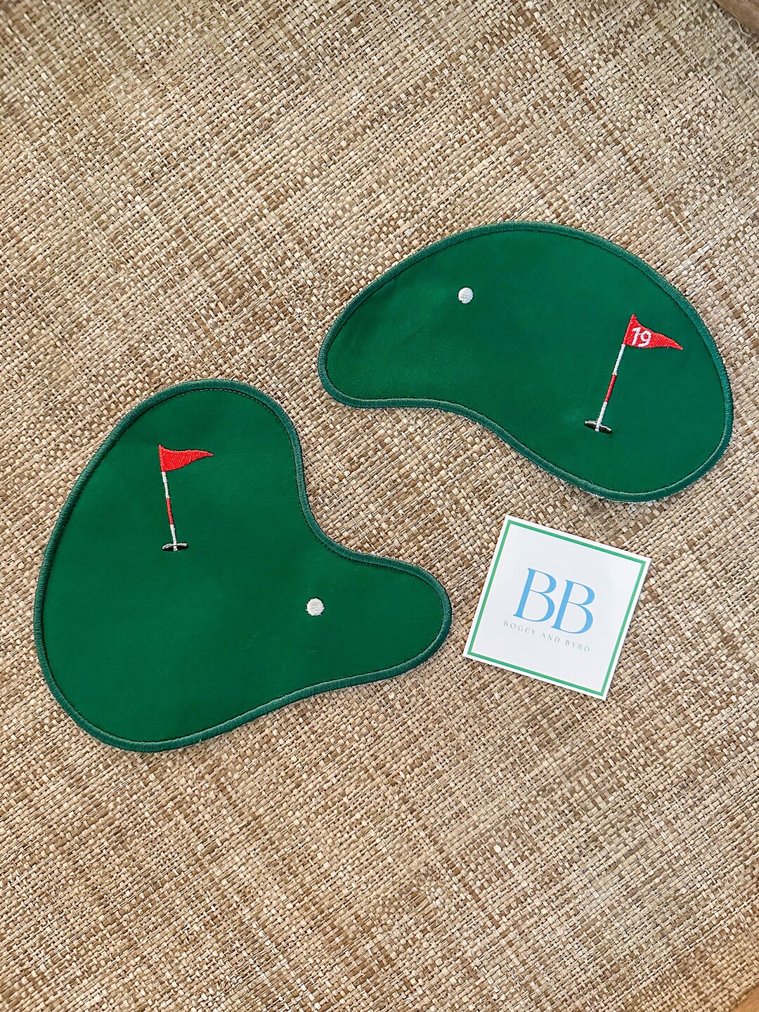 Golf Cocktail Napkin, Putting Green Napkin, Golf Groomsmen Gift, Golf