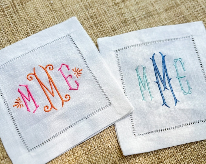 Custom Embroidered Cocktail Napkins