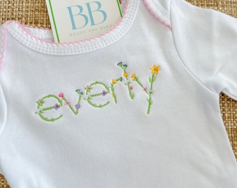 Personalized newborn baby gown
