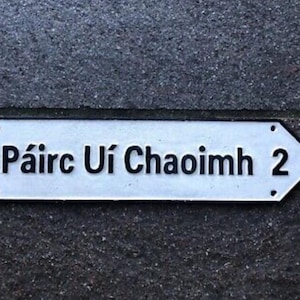 Pairc Ui Chaoimh Cast Iron Road Sign