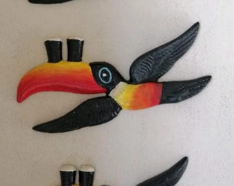 Guinness Trio of Graduated Flying Toucans (Cast Iron)