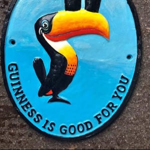 Guinness Is good for you Oval Cast Iron Sign