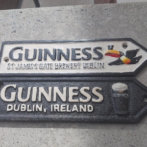 Guinness Small Cast Iron Signs (TWO)