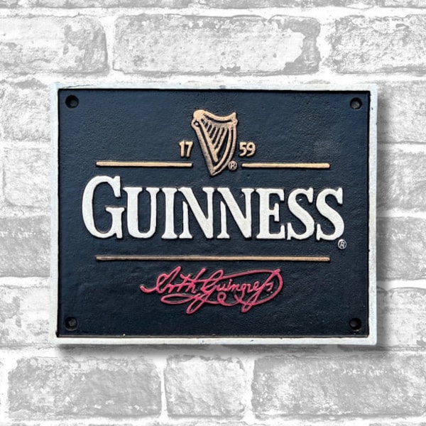 Guinness Gusseisen Rechteck Zeichen