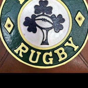 Irish Rugby Cast Iron Sign