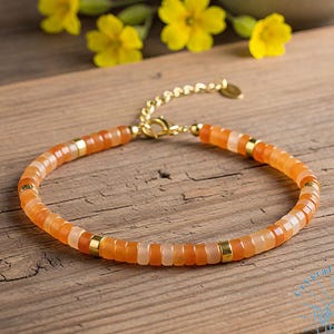 Carnelian Bracelet for Confidence, Genuine 4mm Red Gemstone Jewelry, Dainty Stretch Bracelet, Sacral Chakra Healing Crystal, Gift for Her