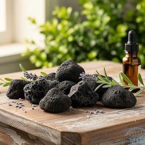 Natural Volcanic Lava Stone for Essential Oils, Raw Basalt Rock Diffuser, Zen Home Decor, Mineral Specimen, Gift for Aromatherapy