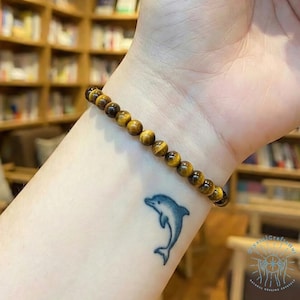 Natuurlijke tijgeroog 4 mm kraal stretcharmband, minimalistische edelsteensieraden, stapelcadeau