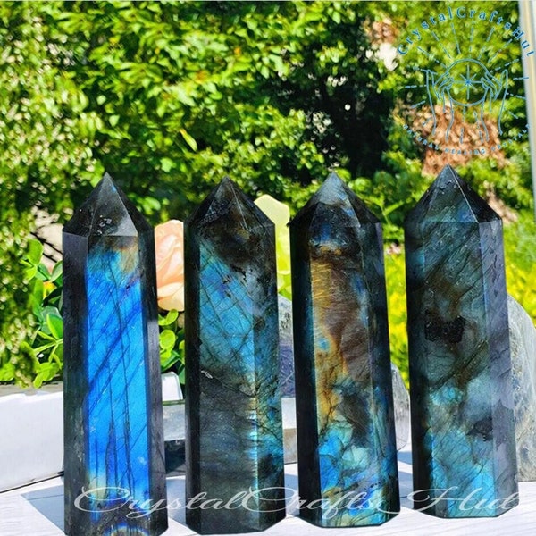 Rough Labradorite Tower Point Obelisk, Labradorite Gemstone Tower Point, Throat Chakra Stone Healing Crystal Gift, Home Decoration Gift