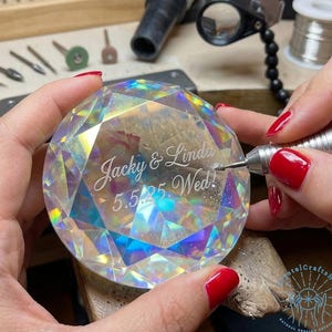 Rainbow-Making Crystal Suncatcher - 38mm Window Prism - Wedding Favor Suncatchers - Wedding Table Scatter - DIY Suncatcher Kits - Gift