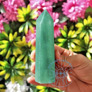 Green Aventurine Tower Obelisk Mineral Specimen Collection Natural Aventurine Point AAA+ Energy Crystal Wand Home Decor Green Stone Gift