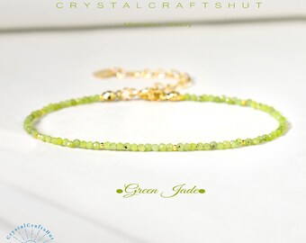 Bracciale Perline Rondelle Cristallo Multicolore 10x14mm – Verde AB Sfaccettato – Skysk - Foto 5