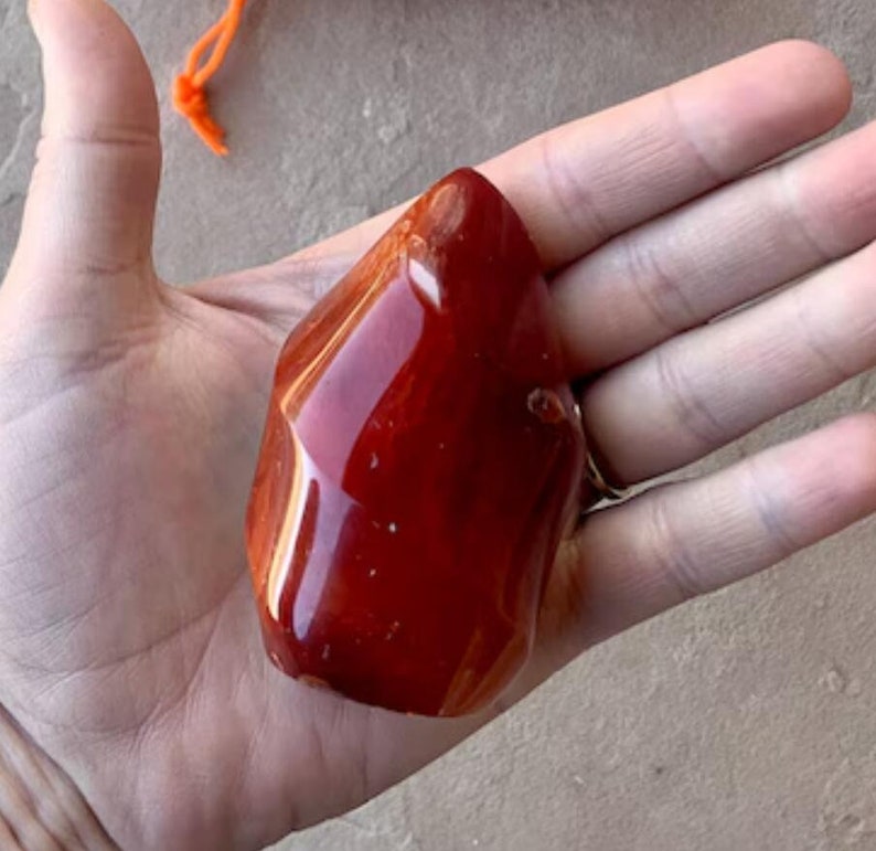 Raw Carnelian Flame Shaped Crystal AAA Large Rose Quartz Crystal Fire Flame Carnelian Crystal Carving Crystal Collection Tower Crystal Gift image 5