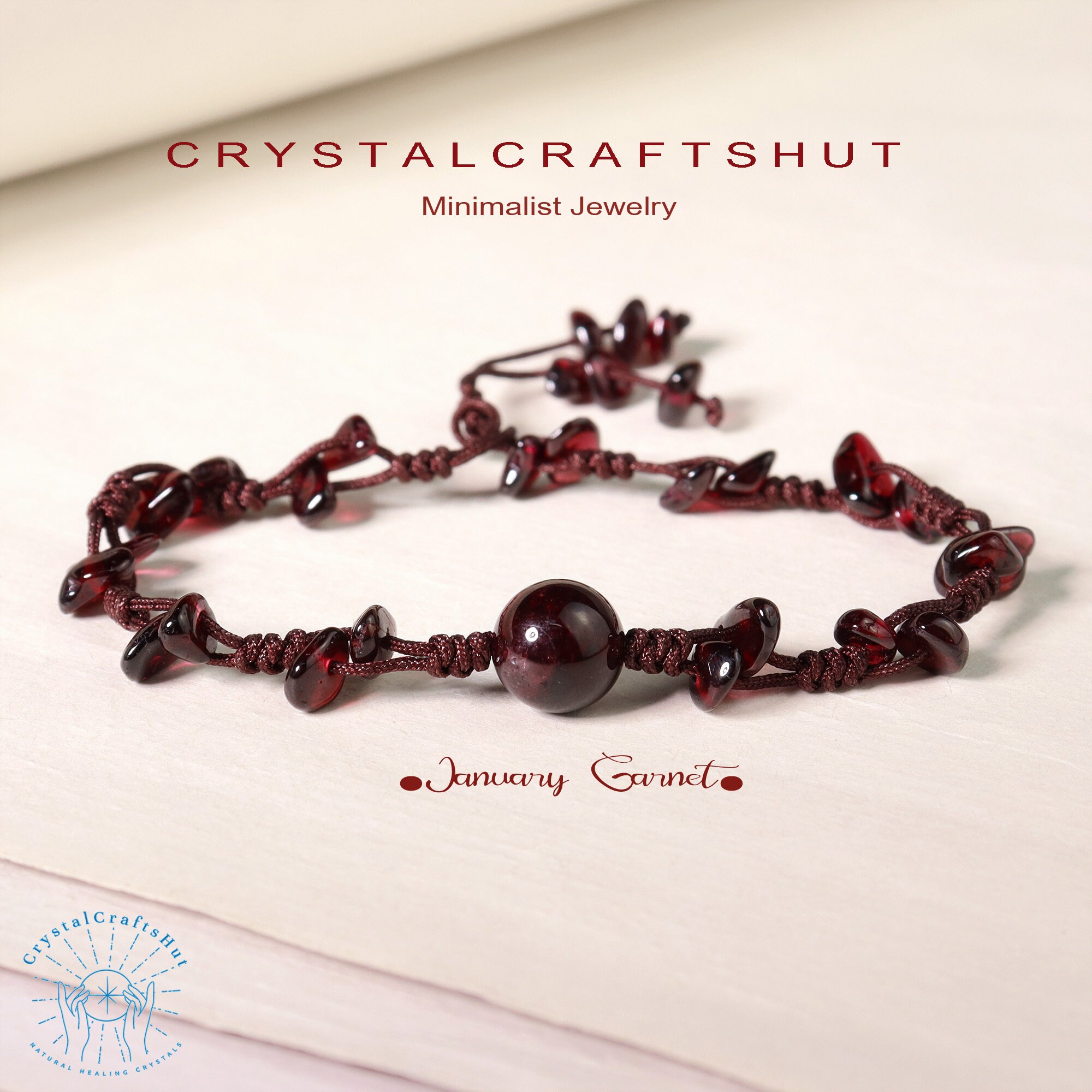 Kids Garnet Necklace Etsy