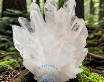 Raw Clear Quartz Geode Cluster AAA+ Rough Quartz Cluster Rock Crystal Cluster Geode Collection Energy Tower Raw Boho Home Decor Crystal Gift