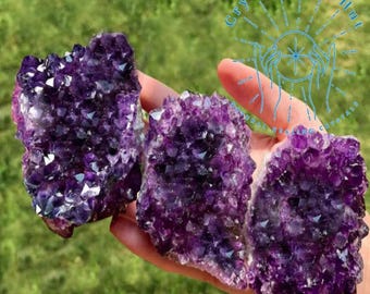 Raw Amethyst Geode Cluster -Rough Crystals Amethyst Quartz Cluster- Natural Gemstone Rock Mineral Specimen -Home Decor Purple Crystals Gift