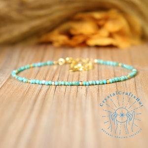 Pulseira minimalista turquesa para mulheres, pulseira skinny com pedras preciosas, 2mm, pequena pulseira ajustável, delicada, presente