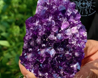 Raw Amethyst Geode Cluster -Rough Crystals Amethyst Quartz Cluster- Natural Gemstone Rock Mineral Specimen -Home Decor Purple Crystals Gift
