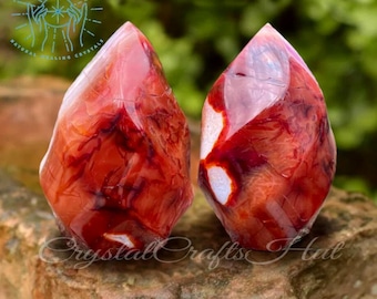 Raw Carnelian Flame Shaped Crystal AAA+ Natural Large Rose Quartz Fire Flame Carnelian Crystal Carving Crystal Collection Tower Crystal Gift