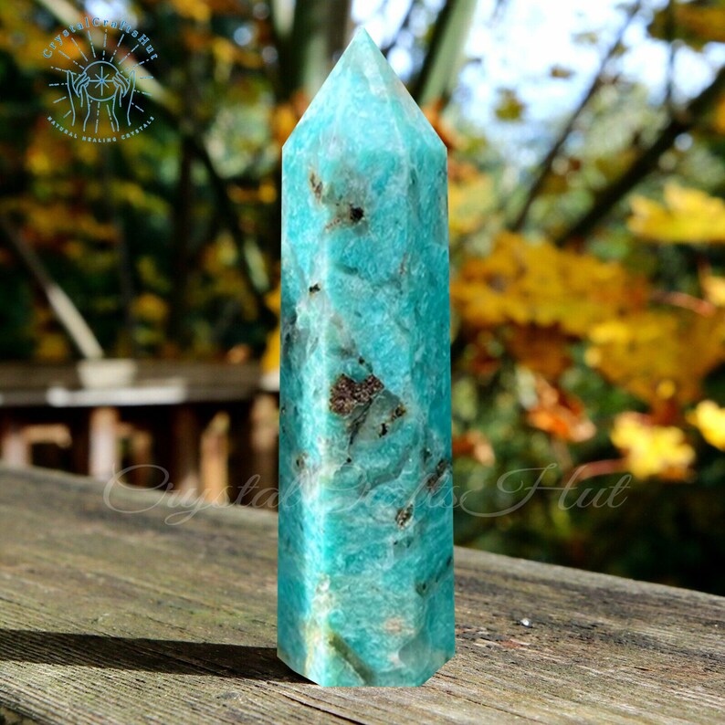 Amazonite Stone Obelisk Tower Natural Green Amazonite Point Tower AAA+ ...