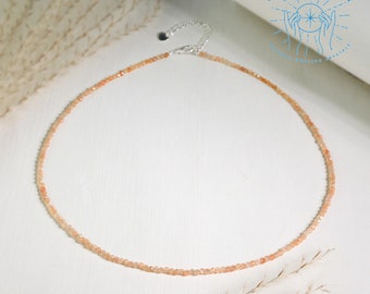 Collier Ras Du Cou Fleur De Cerisier Quartz Rose - Pendentif Cœur Plaqué Or Rose, Chaîne Réglable 40-45 Cm, Cadeau Féminin Délicat - 12
