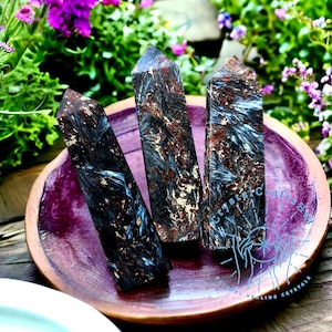 Natuurlijke arfvedsoniet edelsteen toren toverstaf punt-AAA arfvedsoniet obelisk ruwe bergkristal toren punt-mineraal exemplaar woondecoratie cadeau