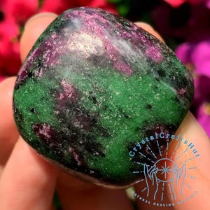 1-1.3&quot; Raw Ruby Zoisite Stones, Rough Ruby Zoisite Grounding Stone,  Natural Green Gemstones Tumbled Stones, Gift for Mom Sister Wife Dad