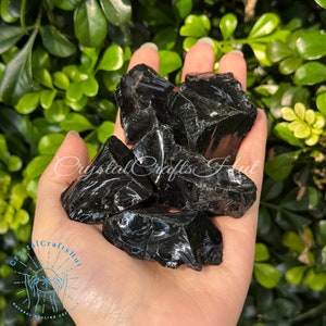 Raw Obsidian Stones Natural Rough Black Obsidian Quartz Crystal Gemstones Mineral Specimen Collection AAA+ Obsidian Raw Rock for DIY Jewelry